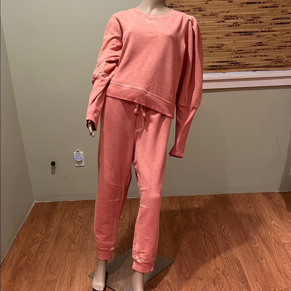 Veronica Beard Pants - Veronica Beard Coral Pink Cozy Sweatshirt & Jogger Set XL